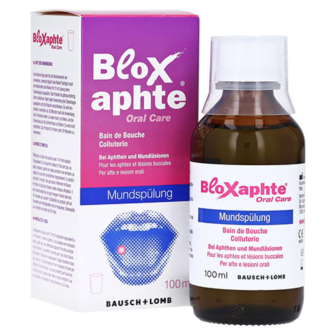 Bloxaphte Oral Care Mundspülung bei Aphthen und Verletzungen im Mund 100 Milliliter