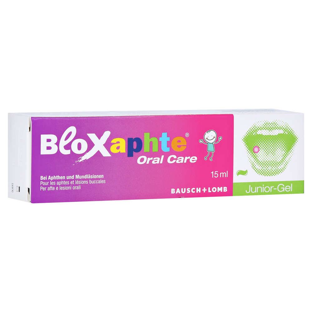 Bloxaphte Oral Care Junior-Gel bei Verletzungen im Mund, für Kinder 15 Milliliter