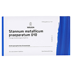 STANNUM METALLICUM praeparatum D 10 Ampullen 8x1 Milliliter N1 - Vorderseite