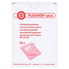 RUDAVEN-plus Kanlenfixierpfl.6x8 cm steril 50 Stck - Vorderseite