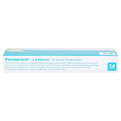 Pantoprazol-1A Pharma 20mg bei Sodbrennen 14 Stück - Oberseite