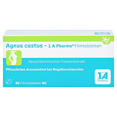 AGNUS CASTUS-1A Pharma Filmtabletten 60 Stck N2 - Vorderseite