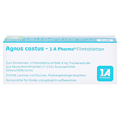 AGNUS CASTUS-1A Pharma Filmtabletten 60 Stck N2 - Oberseite