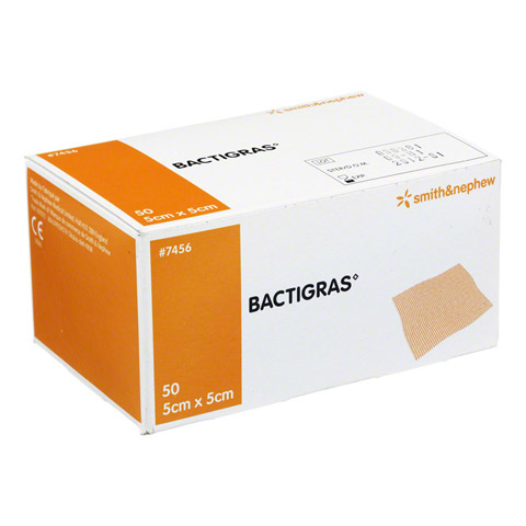 BACTIGRAS antiseptische Paraffingaze 5x5 cm 50 Stck