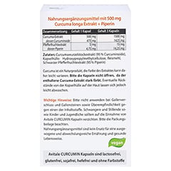 CURCUMIN 500 mg 95% Curcuminoide+Piperin Kapseln 180 Stück - Rechte Seite