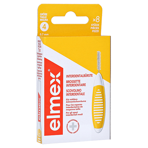 ELMEX Interdentalbürsten ISO Gr.4 0,7 mm gelb 8 Stück