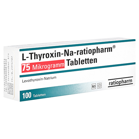 L-Thyroxin-Na-ratiopharm 75 Mikrogramm 100 Stck N3