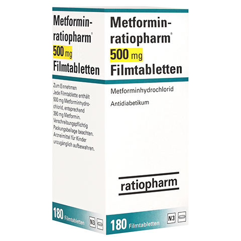 Metformin-ratiopharm 500mg 180 Stck N3
