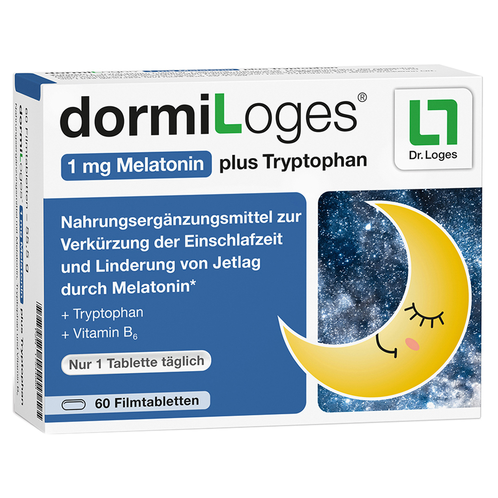 DORMILOGES 1 mg Melatonin plus Tryptophan Filmtab. 60 Stück