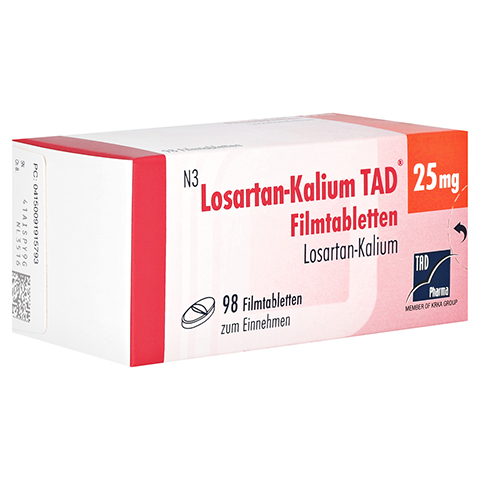 Losartan-Kalium TAD 25mg 98 Stck N3