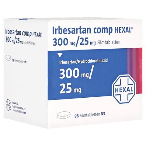 Irbesartan comp HEXAL 300mg/25mg 98 Stck N3