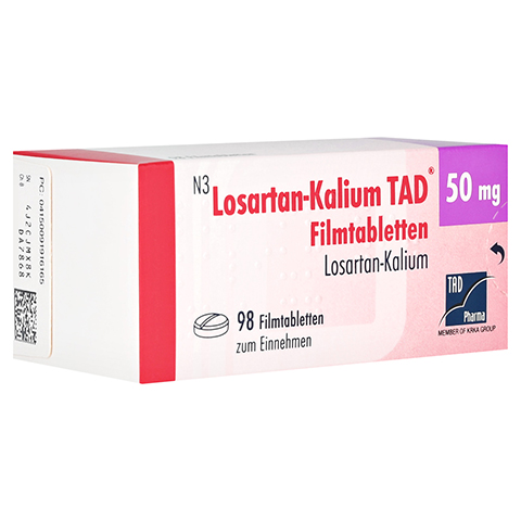 Losartan-Kalium TAD 50mg 98 Stck N3