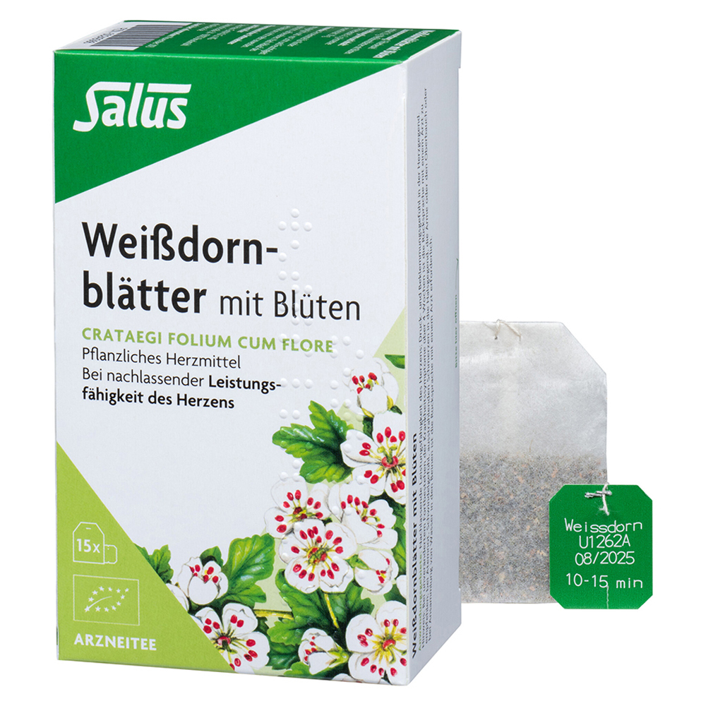 Weißdornblätter mit Blüten Arzneitee Salus Filterbeutel 15 Stück