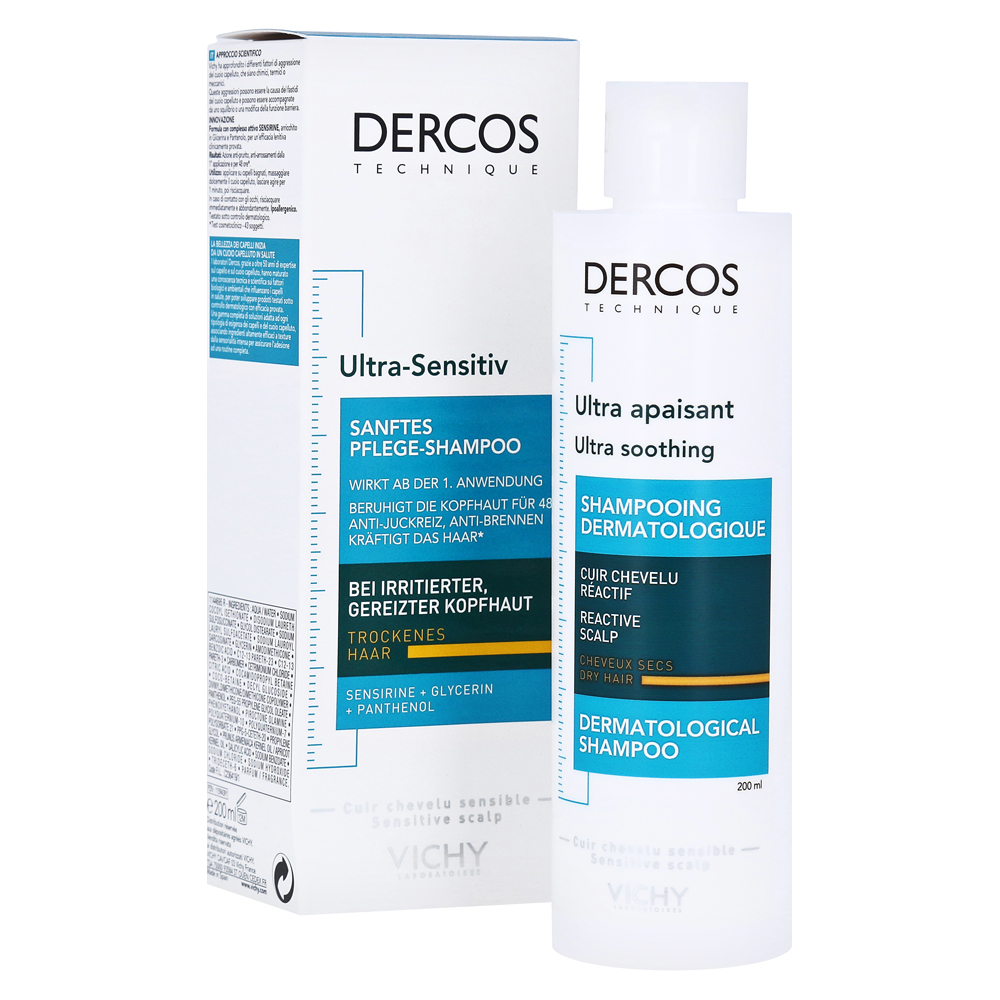 Vichy Dercos Ultra-Sensitiv Shampoo für empfindliche Kopfhaut 200 Milliliter