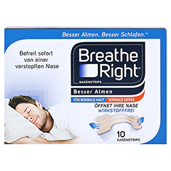 BESSER Atmen Breathe Right Nasenpfl.normal beige 10 Stck - Vorderseite