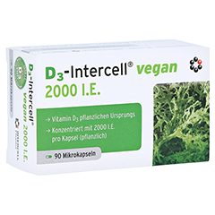 D3-INTERCELL vegan 2.000 I.E. Kapseln 90 Stck