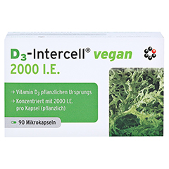 D3-INTERCELL vegan 2.000 I.E. Kapseln 90 Stck - Vorderseite