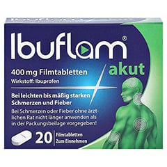Ibuflam® akut 20 Stk.: 400 mg Ibupfrofen Schmerztabletten 20 Stück - Vorderseite