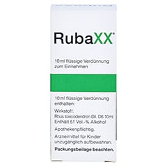 RUBAXX Tropfen 10 Milliliter - Rückseite