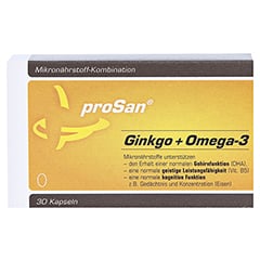 PROSAN Ginkgo+Omega-3 Kapseln 30 Stück - Vorderseite