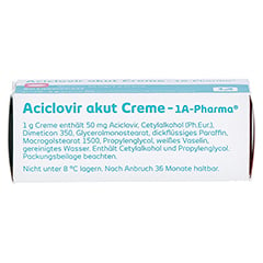 Aciclovir akut Creme-1A Pharma 2 Gramm N1 - Oberseite