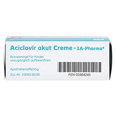 Aciclovir akut Creme-1A Pharma 2 Gramm N1 - Unterseite