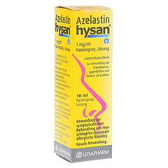 AZELASTIN hysan 1 mg/ml Nasenspray 10 Milliliter N1