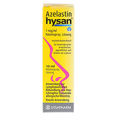AZELASTIN hysan 1 mg/ml Nasenspray 10 Milliliter N1 - Vorderseite