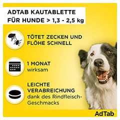 ADTAB 56 mg Kautabletten fr Hunde 1,3-2,5 kg 3 Stck - Info 1