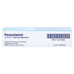 Paracetamol SANAVITA 125mg 10 Stck N1 - Unterseite