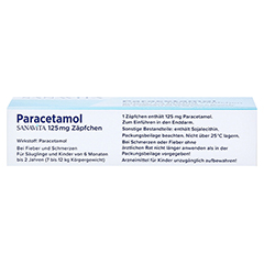 Paracetamol SANAVITA 125mg 10 Stck N1 - Oberseite