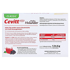 CEVITT immun heißer Holunder classic Granulat 14 Stück - Rückseite