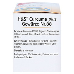 H&S Curcuma plus Gewürze Filterbeutel 20x1.5 Gramm - Linke Seite
