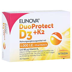 EUNOVA DuoProtect D3+K2 1000 I.E./80 g Kapseln