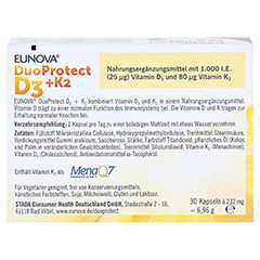EUNOVA DuoProtect D3+K2 1000 I.E./80 g Kapseln 30 Stck - Rckseite