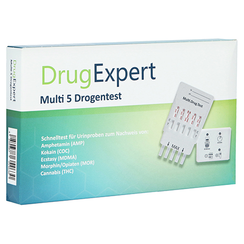DRUG EXPERT Multi 5 AMP COC MDMA MOR THC Teststr. 1 Stück