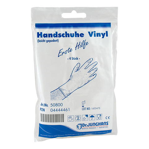HANDSCHUHE Anti Aids Vinyl 4 Stück