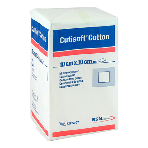 CUTISOFT Cotton Kompr.10x10 cm unster.12fach 100 Stück