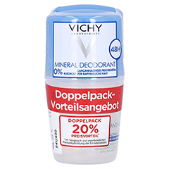 VICHY DEO Roll-on Mineral Doppelpack 2x50 Milliliter - Vorderseite