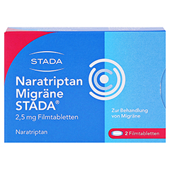 Naratriptan Migräne STADA 2,5mg 2 Stück N1 - Vorderseite