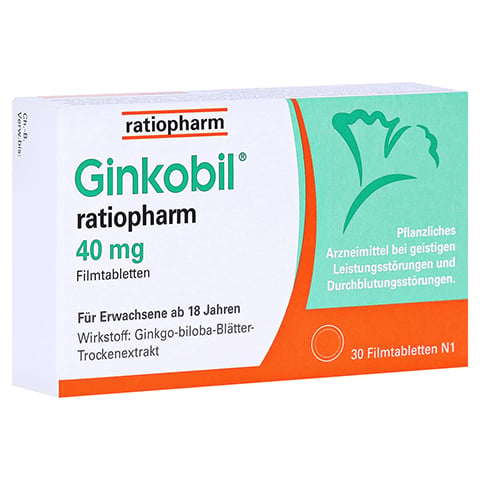 GINKOBIL ratiopharm 40mg 30 Stück N1