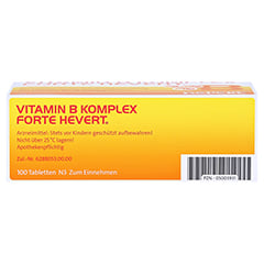 Vitamin B Komplex forte Hevert Tabletten 100 Stück N3 - Unterseite