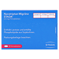 Naratriptan Migräne STADA 2,5mg 2 Stück N1 - Rückseite