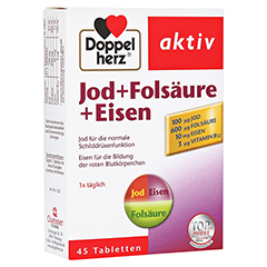 Doppelherz aktziv Jod + Folsure + Eisen Tabletten 45 Stck