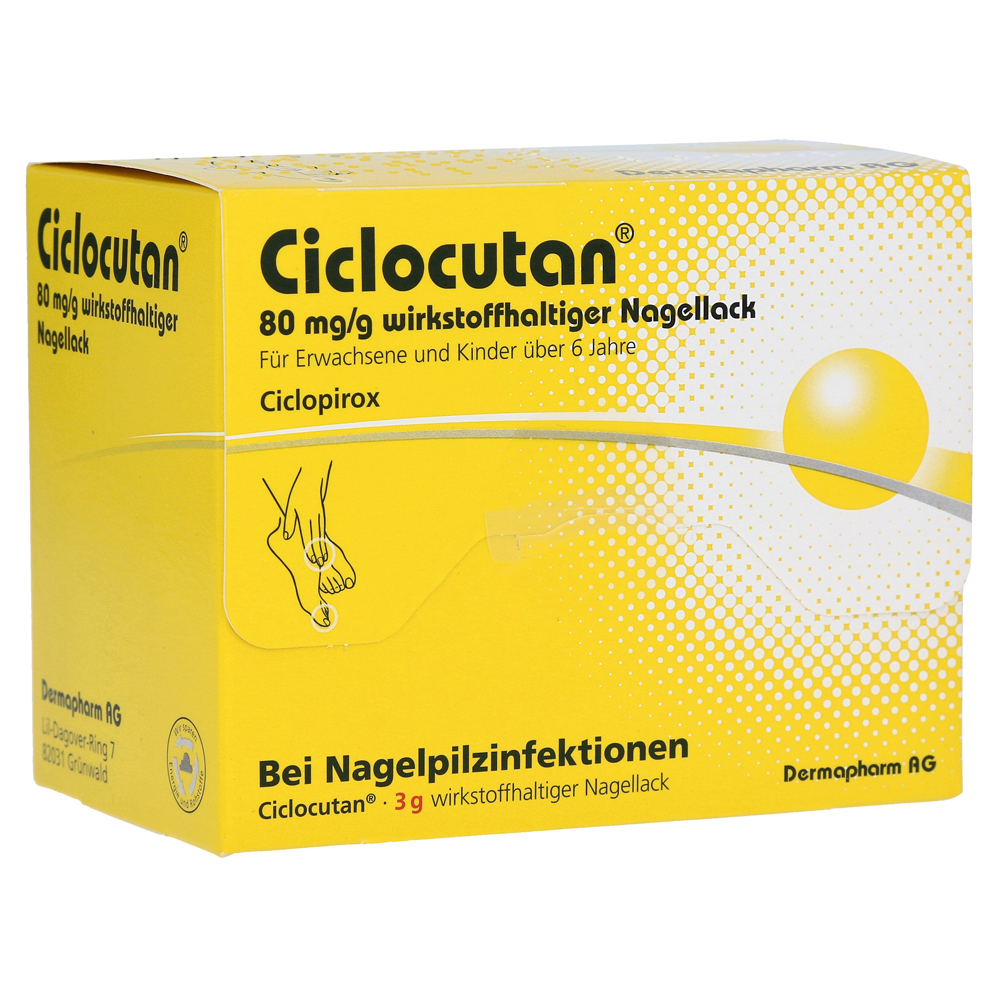 Ciclocutan 80mg/g Wirkstoffhaltiger Nagellack 3 Gramm