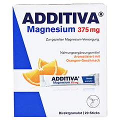 Additiva Magnesium 375 mg Sticks Orange 20 Stck - Vorderseite