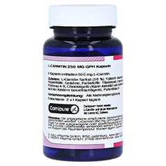 L-CARNITIN 250 mg Kapseln 60 Stück - Linke Seite