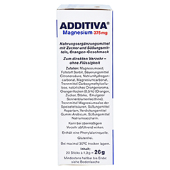 Additiva Magnesium 375 mg Sticks Orange 20 Stck - Linke Seite