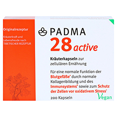 PADMA 28 active Kapseln 200 Stck - Vorderseite