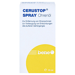 CERUSTOP Ohrenöl-Spray 10 Milliliter - Vorderseite